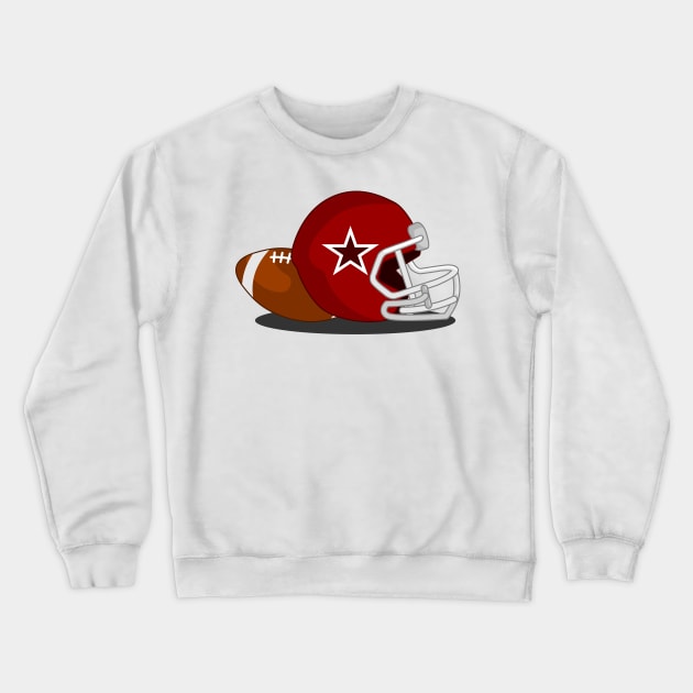 American Football Crewneck Sweatshirt by Dheograft